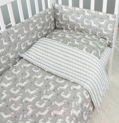 

Комплект постельный в кроватку Amarobaby, Сказочные единорожки / AMARO-3004-EdS