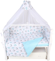 Комплект постельный для малышей Amarobaby Ежики / AMARO-3007-Ez - 