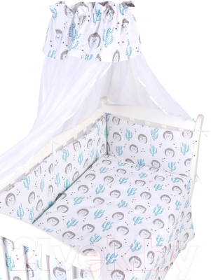 Комплект постельный для малышей Amarobaby Ежики / AMARO-3007-Ez