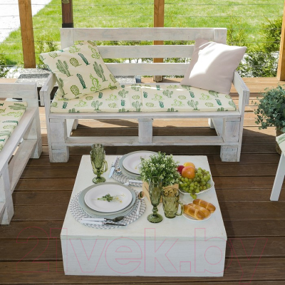 Подушка для садовой мебели Этель Кактусы / 4264647 (45x120)