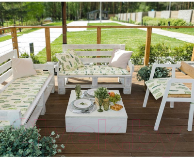Подушка для садовой мебели Этель Кактусы / 4264648 (45x150)