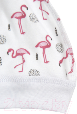 Пеленка-кокон детская Amarobaby Soft Hugs Фламинго / AB570120SHKF1/00 (белый, р-р 56-68)