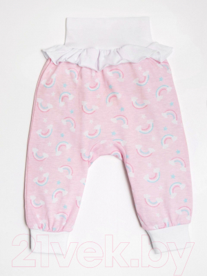 Штаны для малышей Amarobaby Rainbow / AMARO-ODRB6-80 (розовый, р-р 80-86)