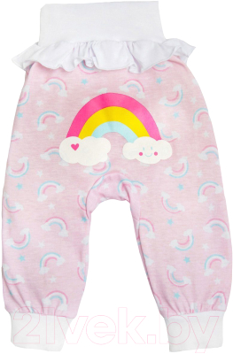 Штаны для малышей Amarobaby Rainbow / AMARO-ODRB6-80 (розовый, р-р 80-86)