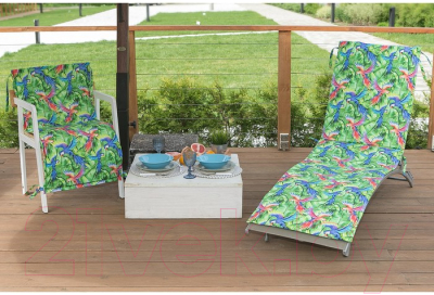 Подушка для садовой мебели Этель Попугай / 4264623 (50x100)