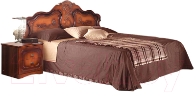 Двуспальная кровать Мебель-КМК 1600 Мелани 2 0434.6-02 (орех донской/орех экко)