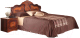 Двуспальная кровать Мебель-КМК 1600 Мелани 2 0434.6-02 (орех донской/орех экко) - 