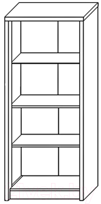 Шкаф с витриной Мебель-КМК 2Д Монако 0673.5 (графит/дуб полярный)