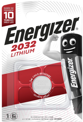 

Батарейка Energizer, Miniatures Lithium CR2032 / E301021302