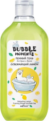

Гель для душа, Bubble moments Освежающий лимон Пенный