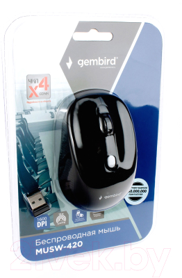 Мышь Gembird MUSW-420 (черный)