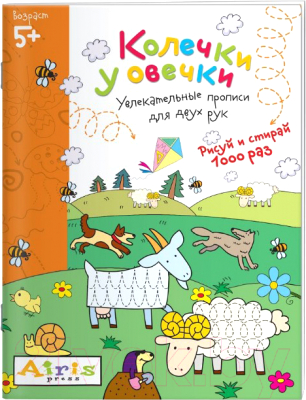 

Раскраска Айрис-пресс, Рисуй и стирай. Колечки у овечки