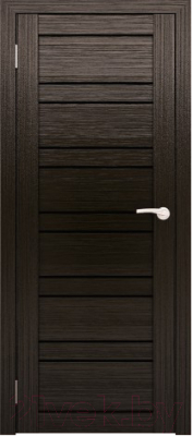 Дверь межкомнатная Юни Амати 25 60x200 (дуб венге/стекло черное)