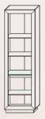 Шкаф с витриной Мебель-КМК Эстель Л 0738.22 левый (сосна натуральная/белая/дуб венеция)