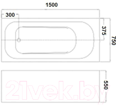 Экран для ванны WeltWasser HB OKER150 WT 150x55