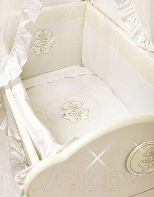Комплект постельный для малышей Feretti Baby Beddings Culla Gemell (слоновая кость)