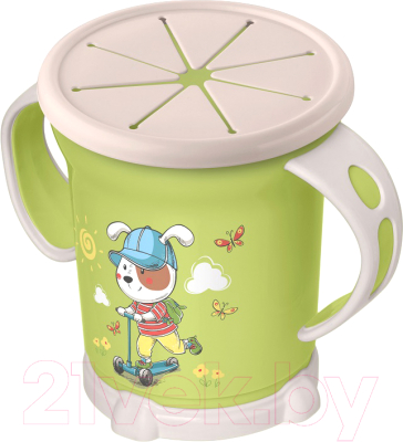 

Кружка детская Пластишка, Зеленый, Для сухих завтраков / 431304409