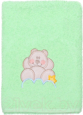 Полотенце детское Kidboo Мишка на облаке 40x70 (зеленый)