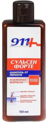 Шампунь для волос 911 Сульсен Форте 2% от перхоти (150мл)