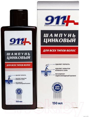 Шампунь для волос 911 Цинковый для проблемной склонной к зуду и шелушению кожи головы (150мл)