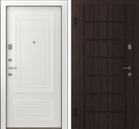 Входная дверь Belwooddoors Модель 2 210x100 левая (венге дорато/палаццо 2 эмаль белый) - 