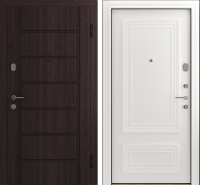 Входная дверь Belwooddoors Модель 2 210x100 правая (венге дорато/палаццо 2 эмаль белый) - 