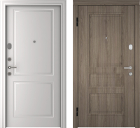 Входная дверь Belwooddoors Модель 5 210x100 левая (дуб галифакс/альта эмаль белый) - 