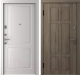 Входная дверь Belwooddoors Модель 6 210x100 левая (дуб галифакс/альта эмаль белый) - 