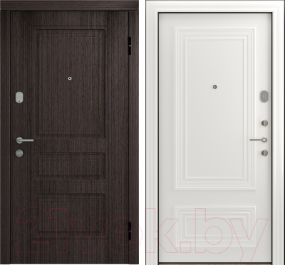 Входная дверь Belwooddoors Модель 5 210x100 правая (венге дорато/палаццо 2 эмаль белый)