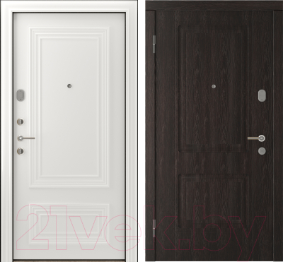Входная дверь Belwooddoors Модель 3 210x90 левая (венге дорато/палаццо 2 эмаль белый)