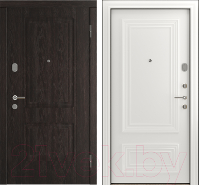 Входная дверь Belwooddoors Модель 3 210x90 правая (венге дорато/палаццо 2 эмаль белый)