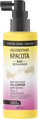 

Спрей для волос Belita, Абсолютная красота Hair Sensation Двухфазный 12в1 Несмываемый