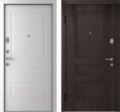 Входная дверь Belwooddoors Модель 5 210x100 левая (венге дорато/роялти эмаль белый)