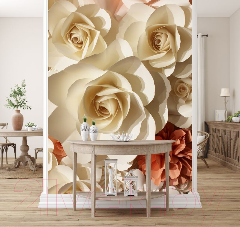 Фотообои листовые Citydecor Цветы 3D (100x254) — фото 4
