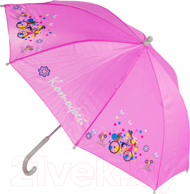 Зонт-трость Котофей 03807020 (розовый)