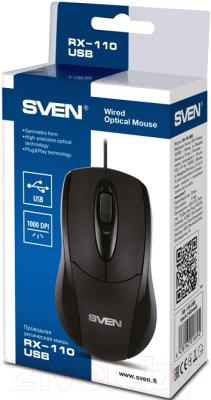 Мышь Sven RX-110 USB+PS/2 (черный)