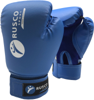 Боксерские перчатки RuscoSport 4oz (синий) - 