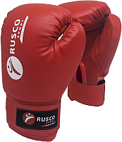 Боксерские перчатки RuscoSport 6oz (красный) - 