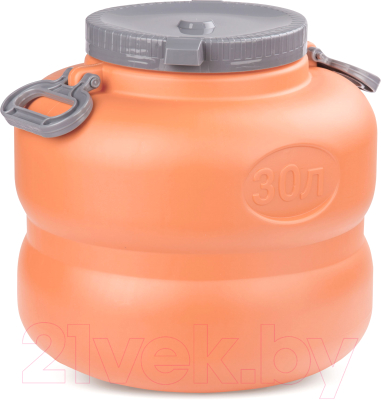 Бочка пластиковая Альтернатива Байкал / М7598 (30л, оранжевый/серый)