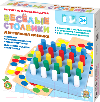 

Развивающая игрушка Десятое королевство, Мозаика. Веселые столбики / 02992