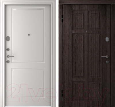 Входная дверь Belwooddoors Модель 6 210x100 левая (венге дорато/альта эмаль белый)