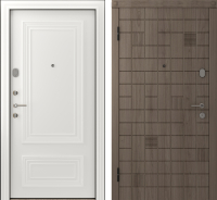 Входная дверь Belwooddoors Модель 1 210x100 левая (дуб галифакс/палаццо 2 эмаль белый) - 