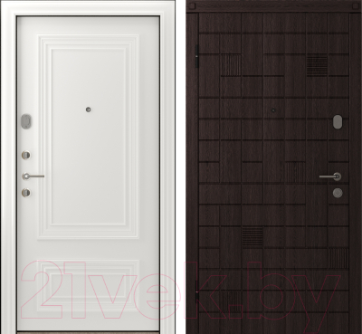 Входная дверь Belwooddoors Модель 1 210x90 левая (венге дорато/палаццо 2 эмаль белый)