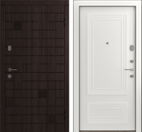 Входная дверь Belwooddoors Модель 1 210x90 правая (венге дорато/палаццо 2 эмаль белый) - 