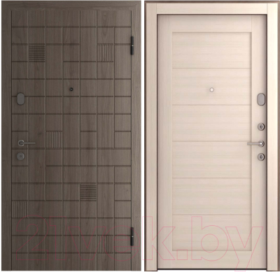 Входная дверь Belwooddoors Модель 1 210x90 правая (дуб галифакс/мирелла шамбор)