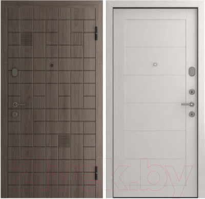 Входная дверь Belwooddoors Модель 1 210x100 правая (дуб галифакс/мирелла бьянко нобиле)