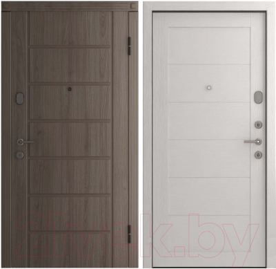 Входная дверь Belwooddoors Модель 2 210x100 правая (дуб галифакс/мирелла бьянко нобиле)