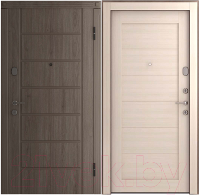 Входная дверь Belwooddoors Модель 2 210x100 правая (дуб галифакс/мирелла шамбор)