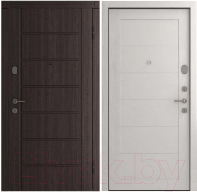 Входная дверь Belwooddoors Модель 2 210x100 правая (венге дорато/мирелла бьянко нобиле)