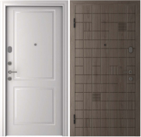 Входная дверь Belwooddoors Модель 1 210x100 левая (дуб галифакс/альта эмаль белый) - 